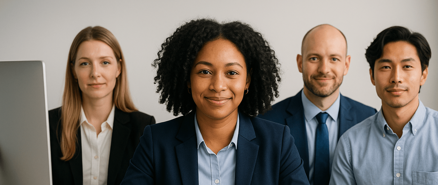 AI HR recruiters use smart software for resume screening and talent matching on laptop screen